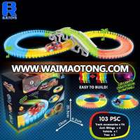 2019 new light magic track car train soft track toy gift sets